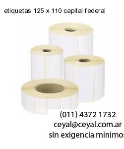 etiquetas 125 x 110 capital federal