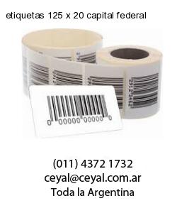 etiquetas 125 x 20 capital federal