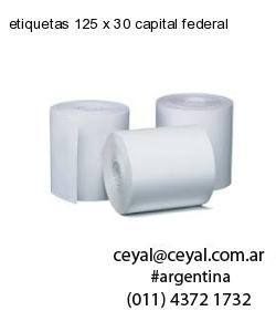 etiquetas 125 x 30 capital federal