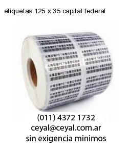 etiquetas 125 x 35 capital federal