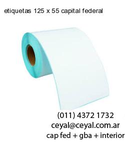 etiquetas 125 x 55 capital federal