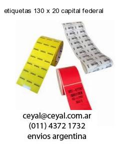 etiquetas 130 x 20 capital federal