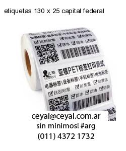 etiquetas 130 x 25 capital federal