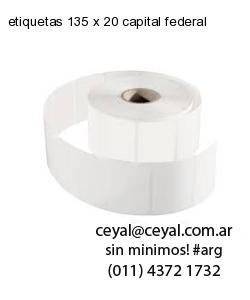 etiquetas 135 x 20 capital federal