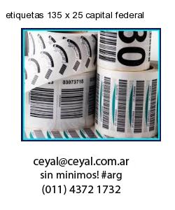 etiquetas 135 x 25 capital federal