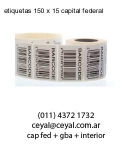 etiquetas 150 x 15 capital federal