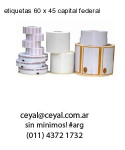 etiquetas 60 x 45 capital federal