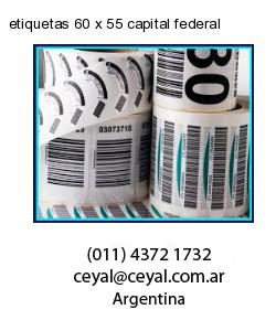 etiquetas 60 x 55 capital federal