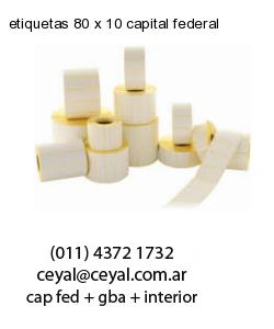 etiquetas 80 x 10 capital federal