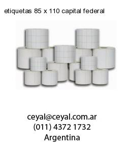 etiquetas 85 x 110 capital federal