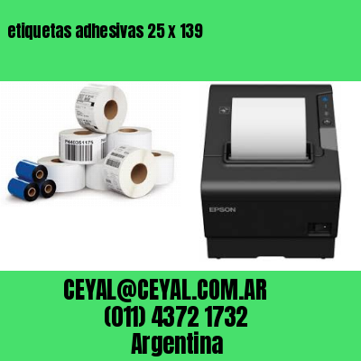 etiquetas adhesivas 25 x 139