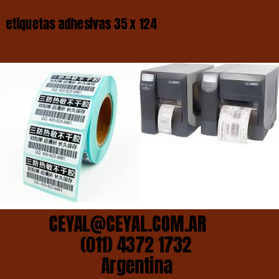 etiquetas adhesivas 35 x 124