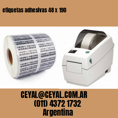 etiquetas adhesivas 48 x 190