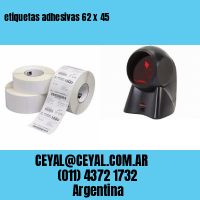 etiquetas adhesivas 62 x 45