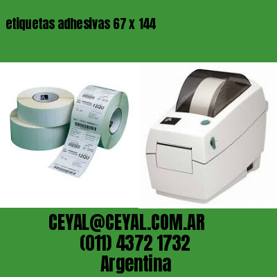 etiquetas adhesivas 67 x 144