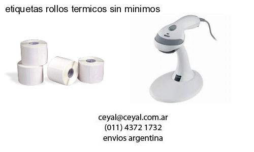 etiquetas rollos termicos sin minimos