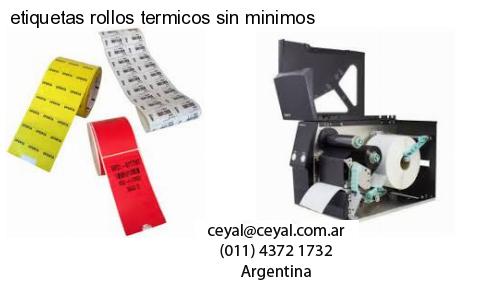 etiquetas rollos termicos sin minimos