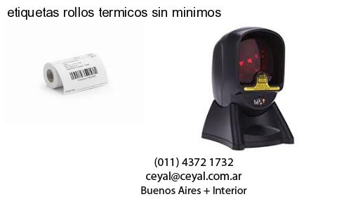 etiquetas rollos termicos sin minimos