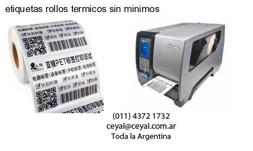 etiquetas rollos termicos sin minimos