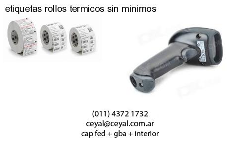 etiquetas rollos termicos sin minimos