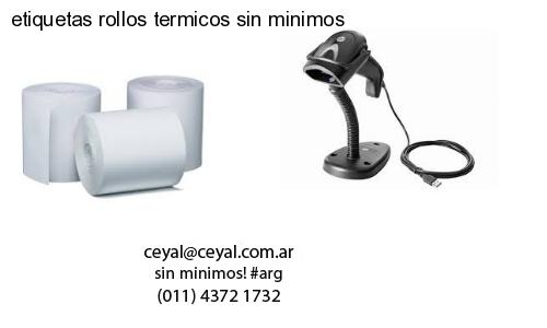 etiquetas rollos termicos sin minimos