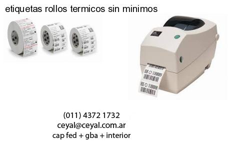 etiquetas rollos termicos sin minimos