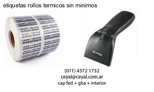 etiquetas rollos termicos sin minimos