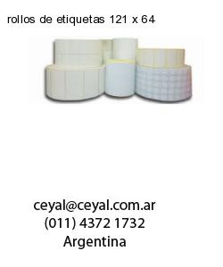 rollos de etiquetas 121 x 64