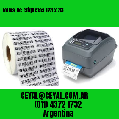 rollos de etiquetas 123 x 33