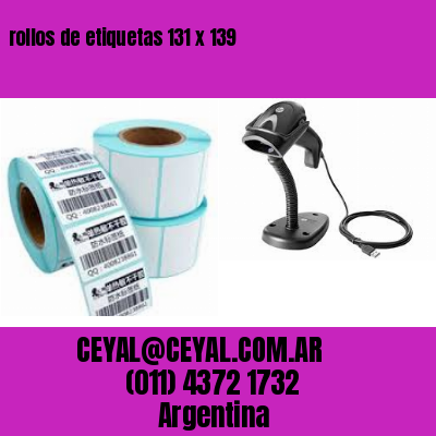 rollos de etiquetas 131 x 139