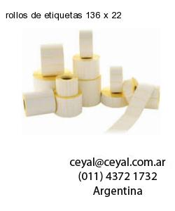 rollos de etiquetas 136 x 22