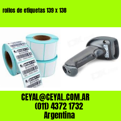 rollos de etiquetas 139 x 138