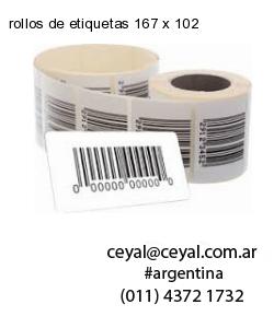 rollos de etiquetas 167 x 102