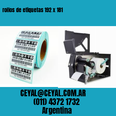 rollos de etiquetas 192 x 181