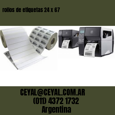 rollos de etiquetas 24 x 67