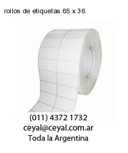 rollos de etiquetas 65 x 36