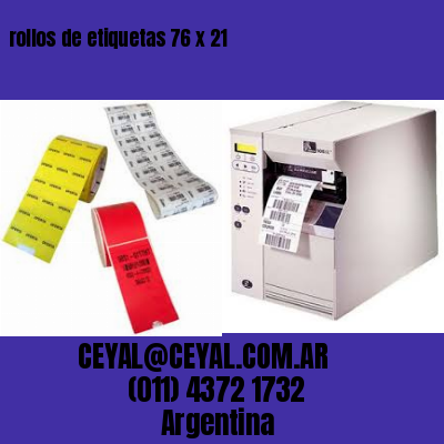 rollos de etiquetas 76 x 21