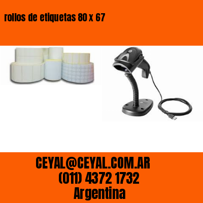 rollos de etiquetas 80 x 67