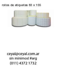 rollos de etiquetas 83 x 155