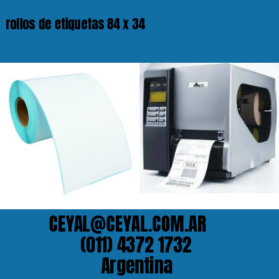 rollos de etiquetas 84 x 34