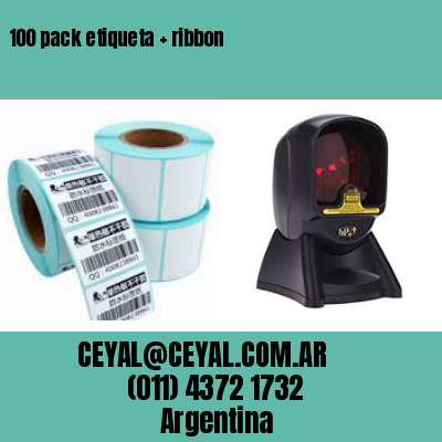 100 pack etiqueta   ribbon
