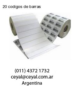 20 codigos de barras