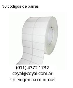 30 codigos de barras