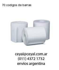 70 codigos de barras