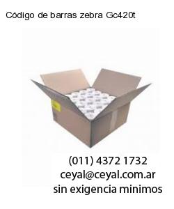 Código de barras zebra Gc420t