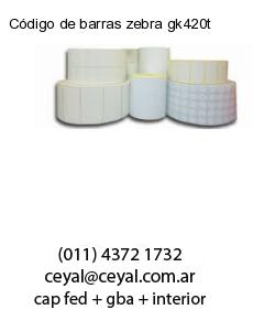 Código de barras zebra gk420t