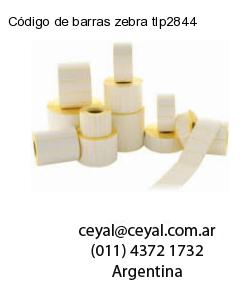 Código de barras zebra tlp2844