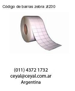 Código de barras zebra zt230