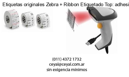 Etiquetas originales Zebra Ribbon Etiquetado Top: adhesivo ribbo