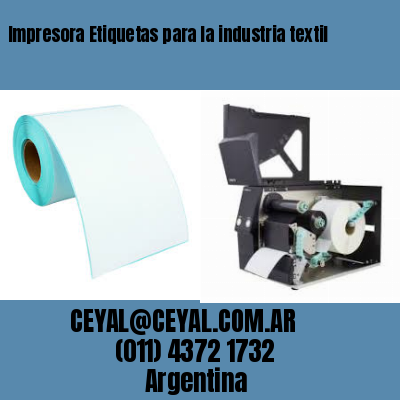 Impresora Etiquetas para la industria textil
